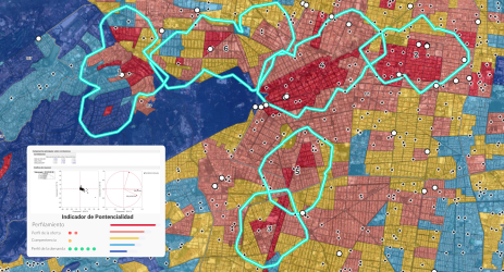 Modelo de perfil geográfico para expansión comercial